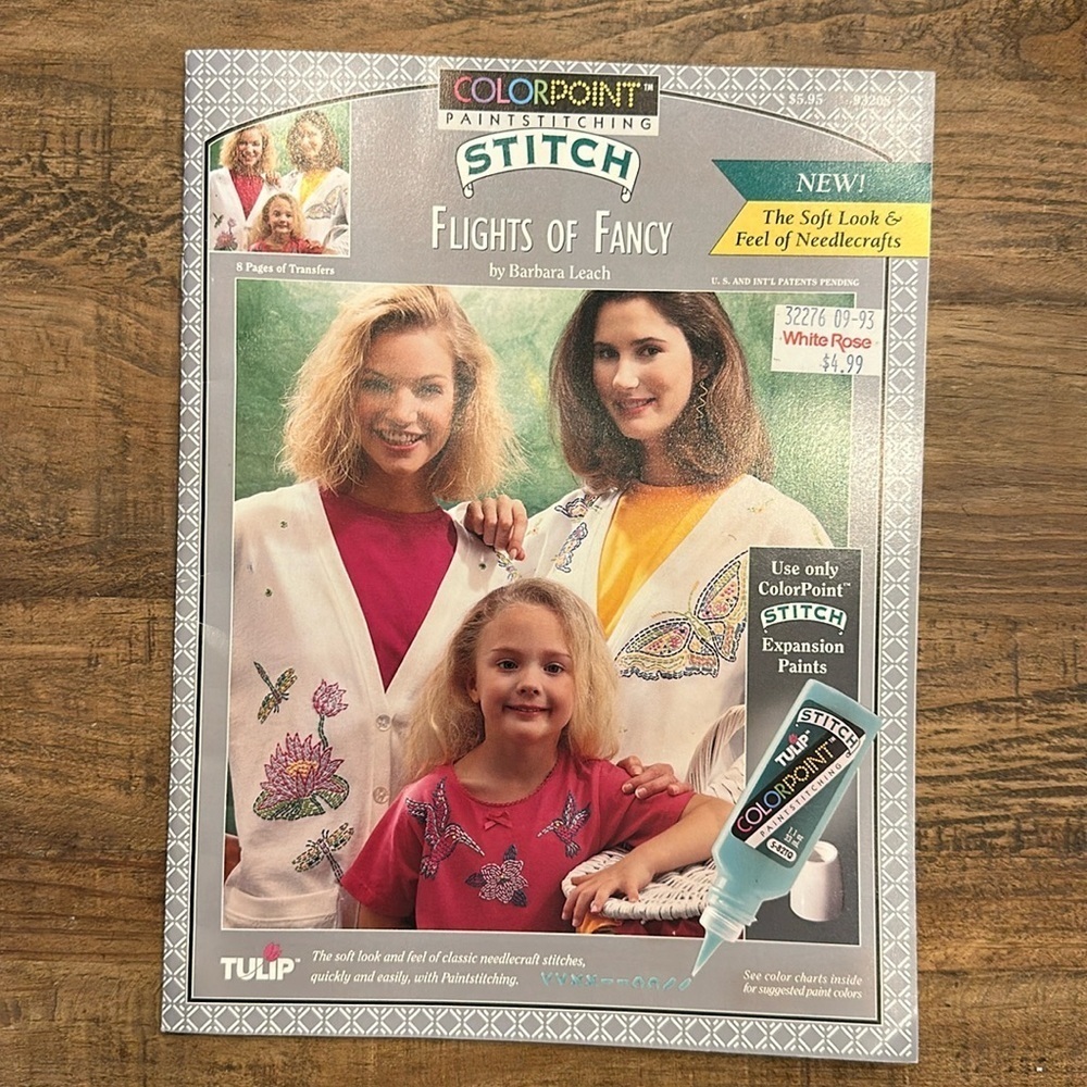 Colorpoint Paintstitching Flights of Fancy. 8 Pages of Transfer Booklet Vtg